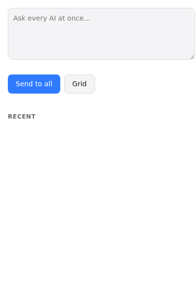 PromptCast popup: a prompt box, provider checkboxes, and a Send to all button